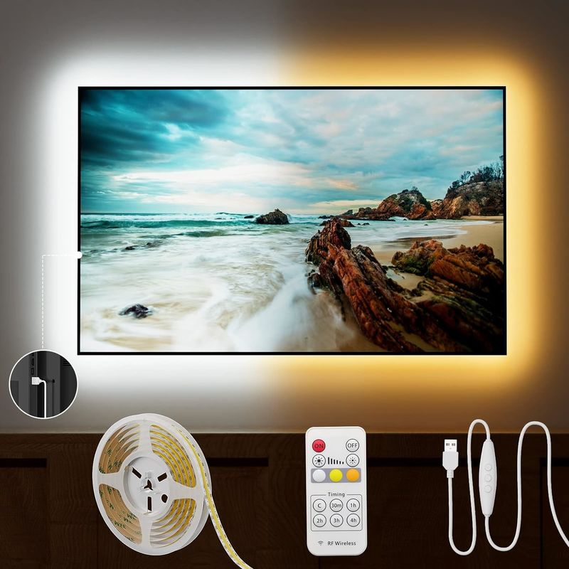 COB светодиодный светодиодный свет CCT настраиваемый 560LEDs CRI90 2m Dimmable 2700K-6500K 24V светодиодные ленточные огни
