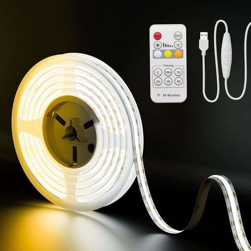 COB светодиодный светодиодный свет CCT настраиваемый 560LEDs CRI90 2m Dimmable 2700K-6500K 24V светодиодные ленточные огни