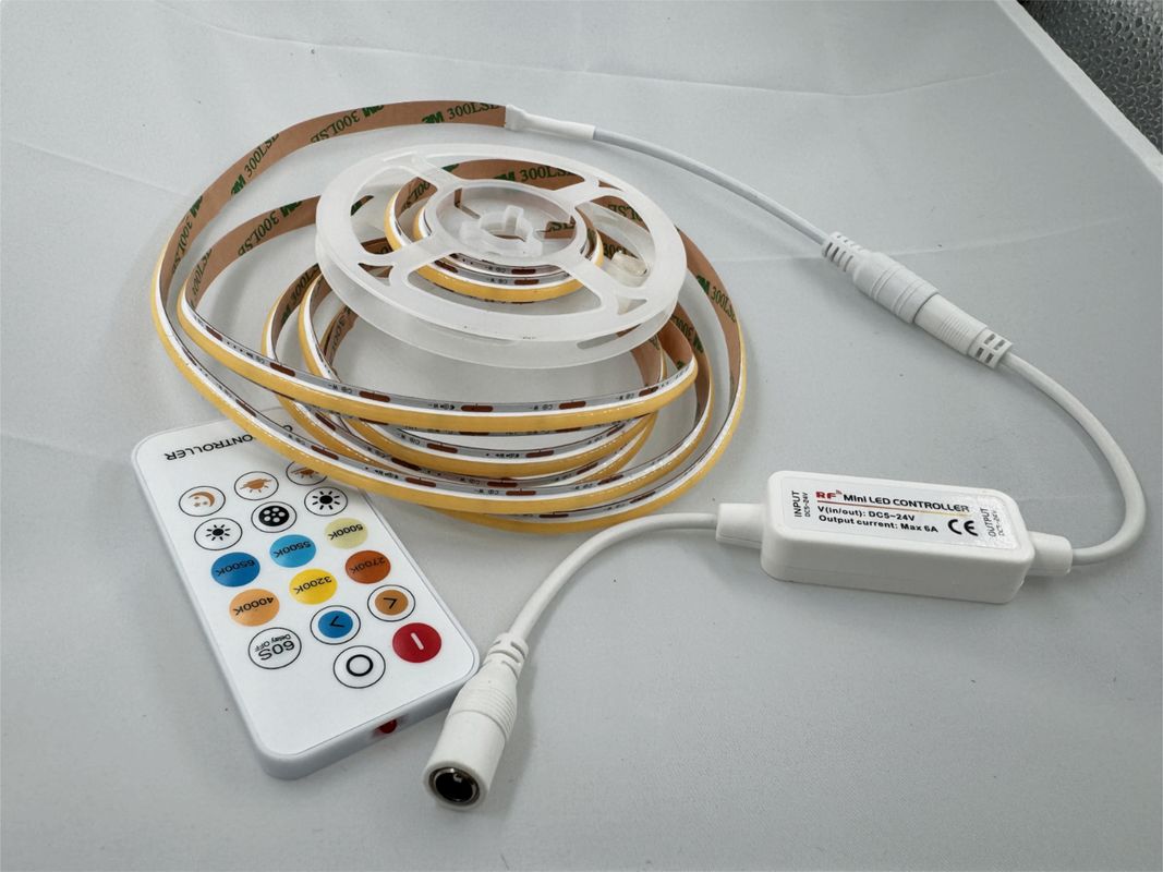 Ширина 10 мм 90 CRI 2700K+6500K CCT Гибкая лента COB 560LED безопасное использование и простая установка