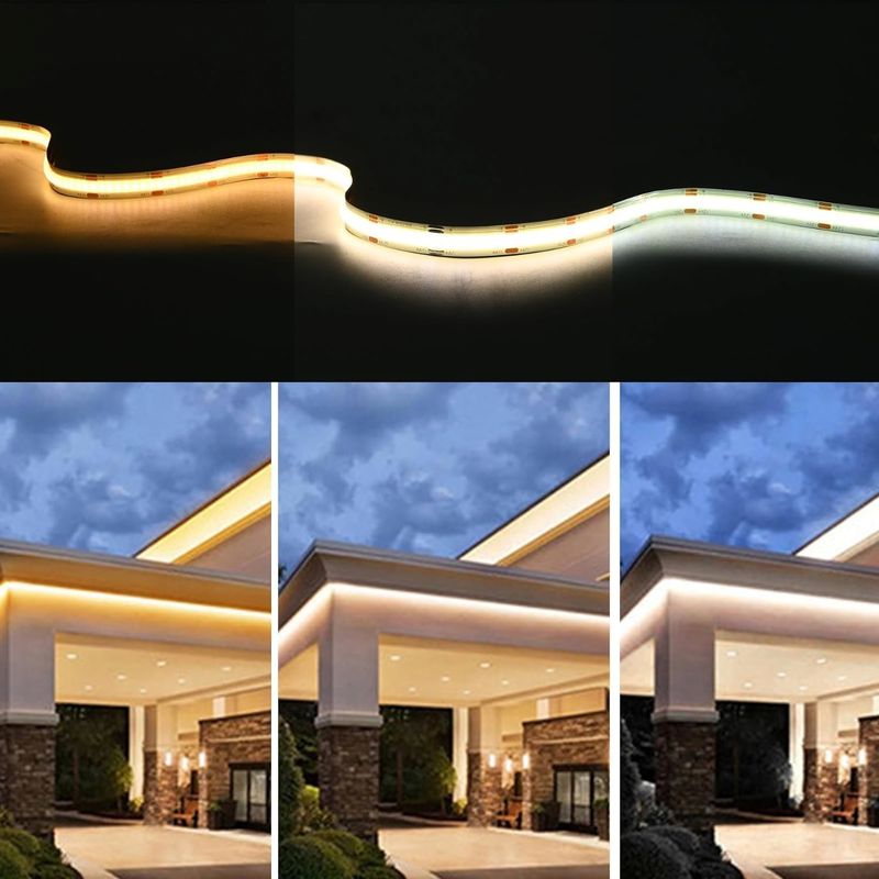 560LEDs COB LED Strip 90 CRI CCT Flexible COB 3M с адаптером и мини-РЧ контроллером