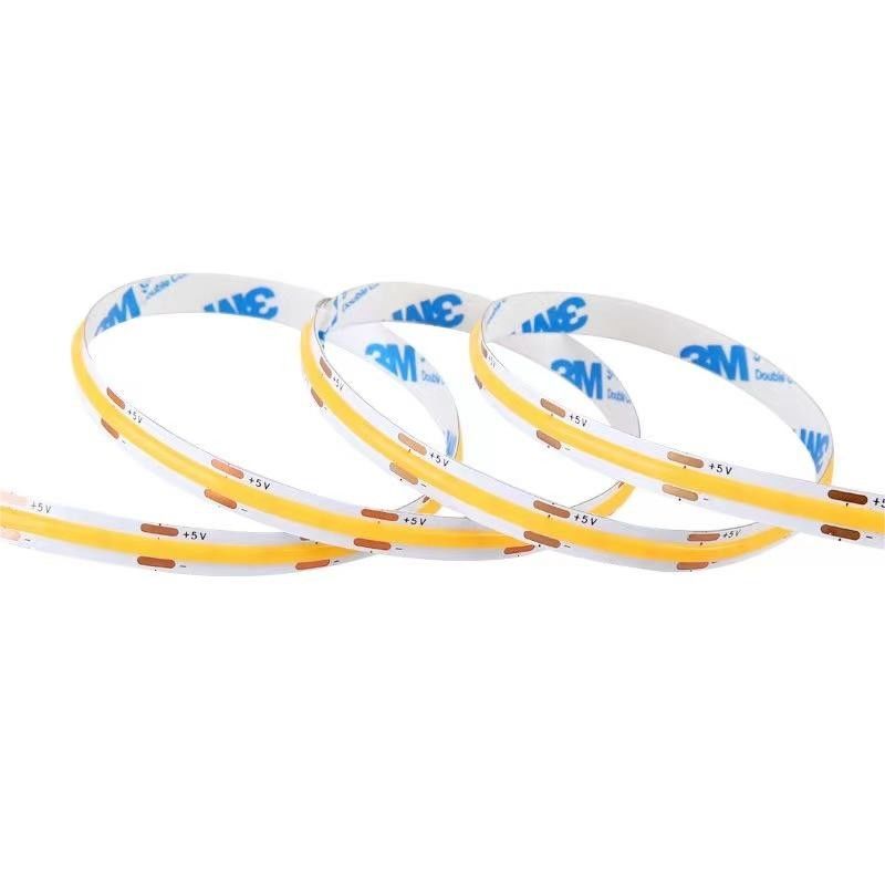300LEDs Dampproof Настраиваемая 90Ra Без напряжения COB светодиодная лента с длиной резки 4 см для домашнего освещения