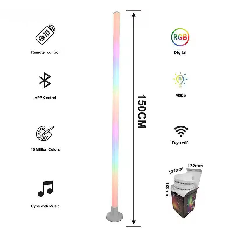 Звуковой диод с активированным звуком USB RGB угловой напольный лампа офис игровой зал WIFI / IR дистанционное управление