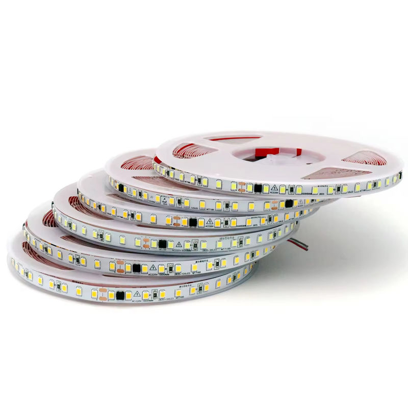 IP20 2835 220v светодиодный световой лента высокое напряжение 8MM 120led/M 240led/M высокая яркость 2835 самоклеящийся в Европе