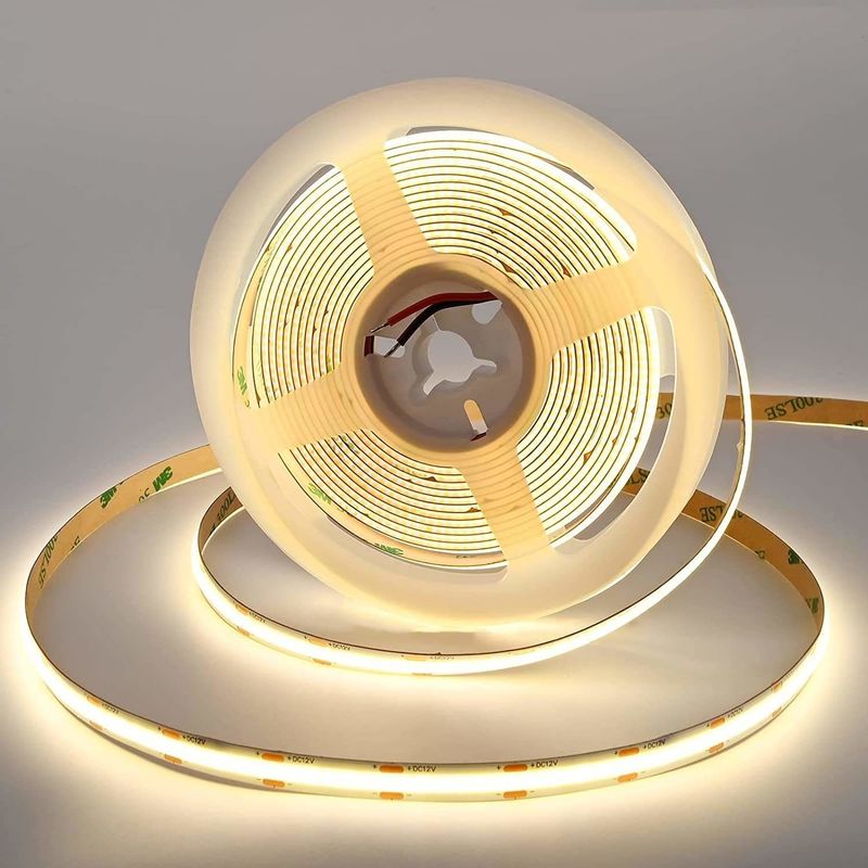 Горячая продажа 480leds 12W/M Dimmable IP20 90Ra COB LED Strip 12V/24V Входное напряжение