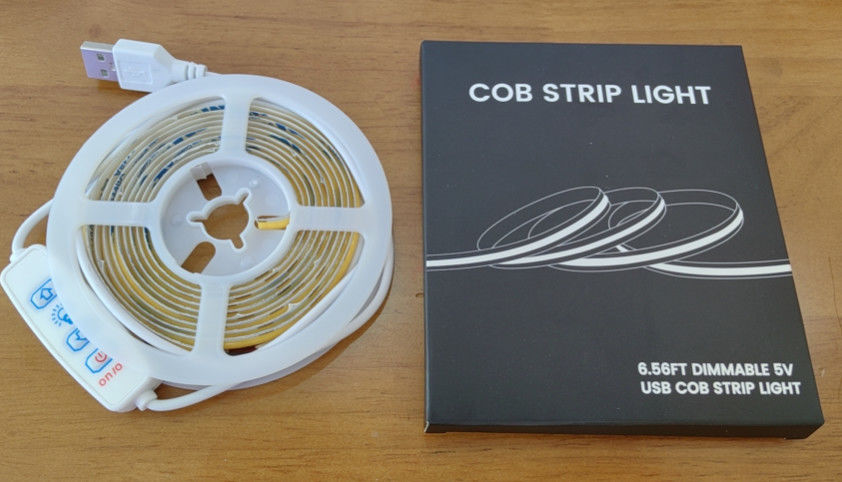 Новая модель DC5V COB светодиодные ленточные лампы 2M 300LEDs/m CRI90 USB Led Tape Light box Kit с коробкой пакет светодиодные ленты для дома