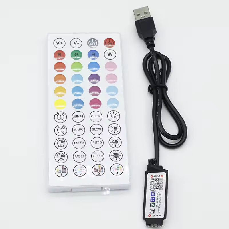 Умный светодиод 5V 44ekys RGB LED Стрип контроллер wifi tuya APP USB Bluetooth dimmer luce striscia контроллер для светодиодных полос