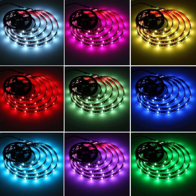 Смежаемая SMD Гибкая RGB светодиодная полоса 60leds / m DC12V Ввод для красочной атмосферы