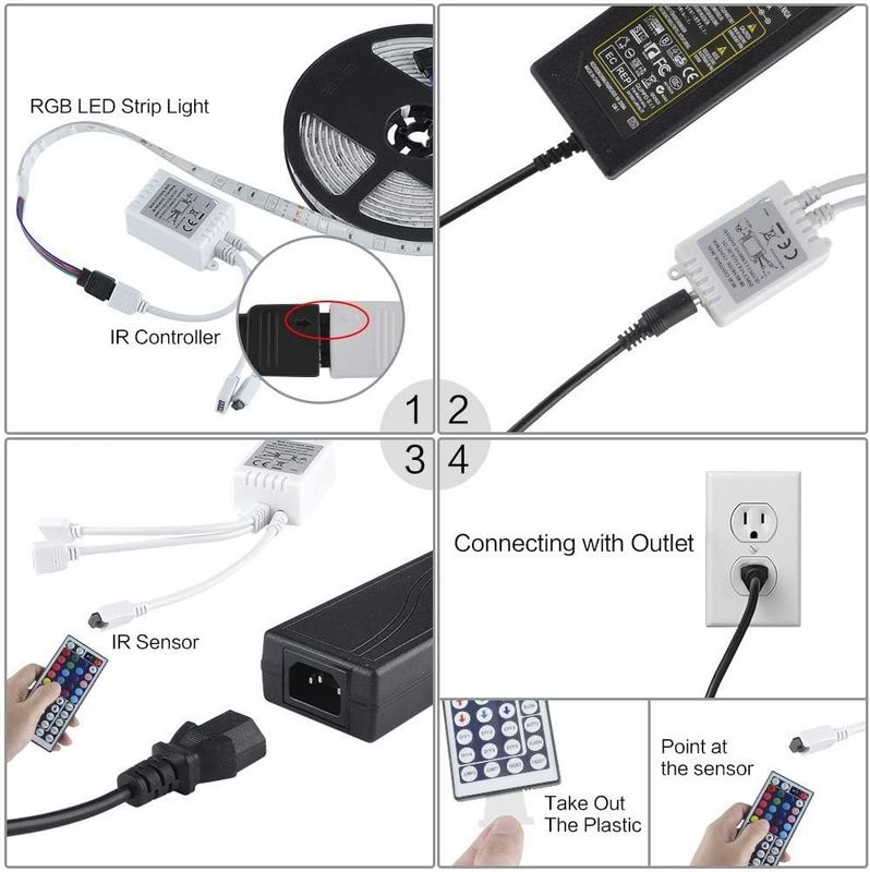 5M дистанционное управление RGB SMD5050 светодиодный светодиодный свет с изменением цвета DC12V