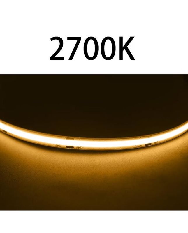 Высокий CRI DC24V COB480 светильники 5m/roll RA90 cob полоска для внутреннего наружного украшения водонепроницаемая профиль COB полоска