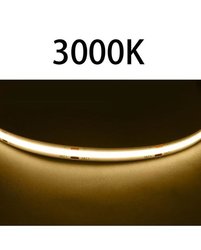 Высокий CRI DC24V COB480 светильники 5m/roll RA90 cob полоска для внутреннего наружного украшения водонепроницаемая профиль COB полоска