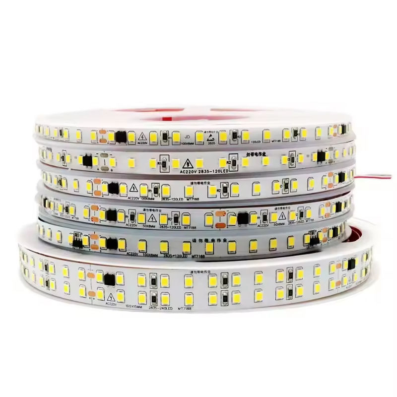 120LED/m Гибкая светодиодная лента для помещений без необходимости водителя CRI80 2835 SMD 8mm PCB Длина 5M/10M