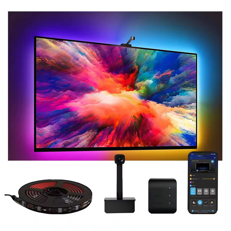 65-75 дюймов Alexa Google Home Ambient Smart App Wifi Immersion TV Заднего света с камерой RGBIC
