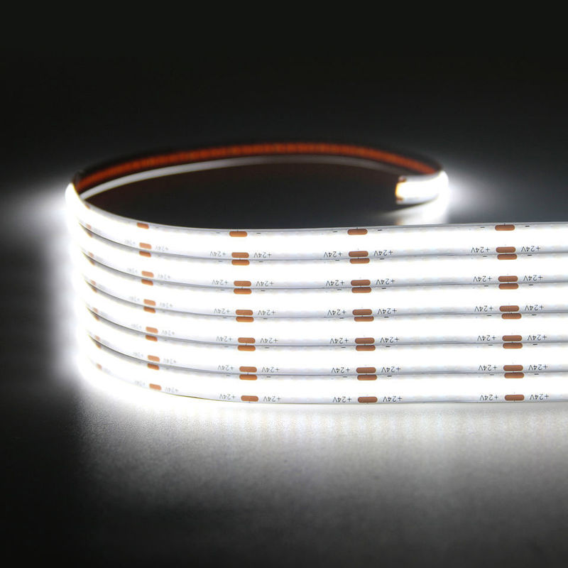 320LEDs/m LED COB Гибкая лента DC24V 12V 5m 10W для ландшафтного освещения -25 50C CRI 90