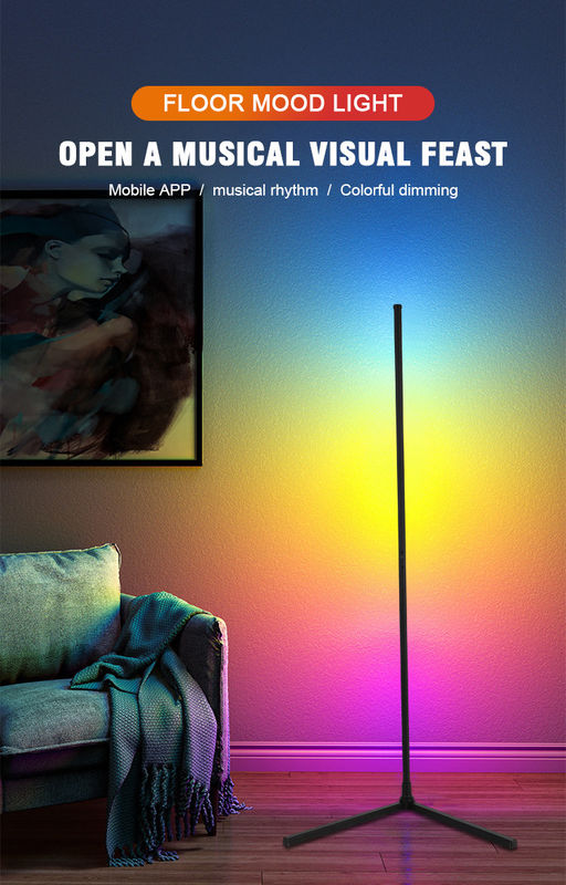 Современное декоративное освещение помещений светодиодная напольная лампа RGB IC умный угол атмосферный свет