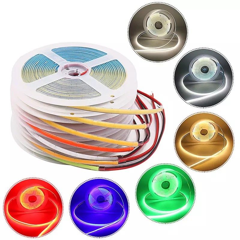 8 мм Led Cob Strip 24v Light Strip Usb Tv Backlight Flex 12v Ультратонкий Малый Коб