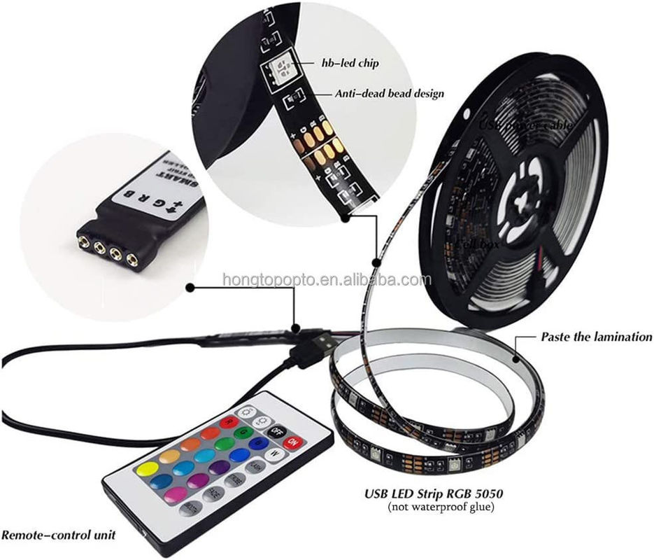 Умная светодиодная лента для декорации 12V 5V USB Управление музыкой синхронизация и RGB цветовая температура