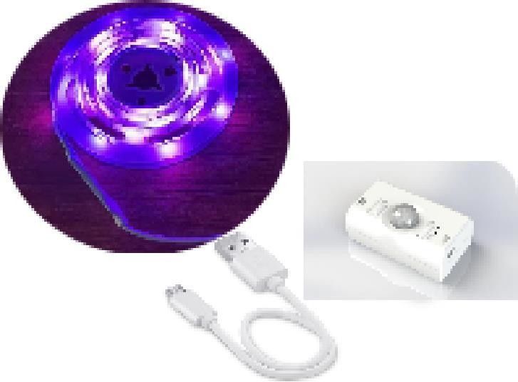 SMD2835 светодиодный светодиод с датчиком движения 1 м длина USB перезаряжаемый режим дня и ночи