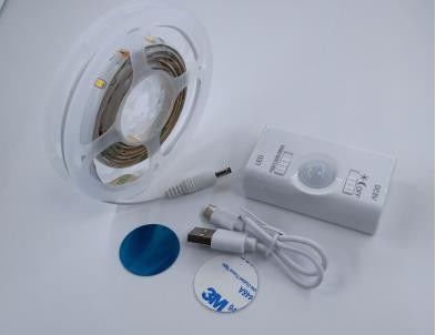 SMD2835 светодиодный светодиод с датчиком движения 1 м длина USB перезаряжаемый режим дня и ночи