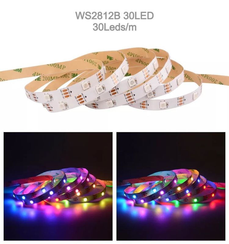 Водонепроницаемая 12В ws2812 ws2811 светодиодная полоска 60LED для магического цвета RGB декорации CRI Ra 80