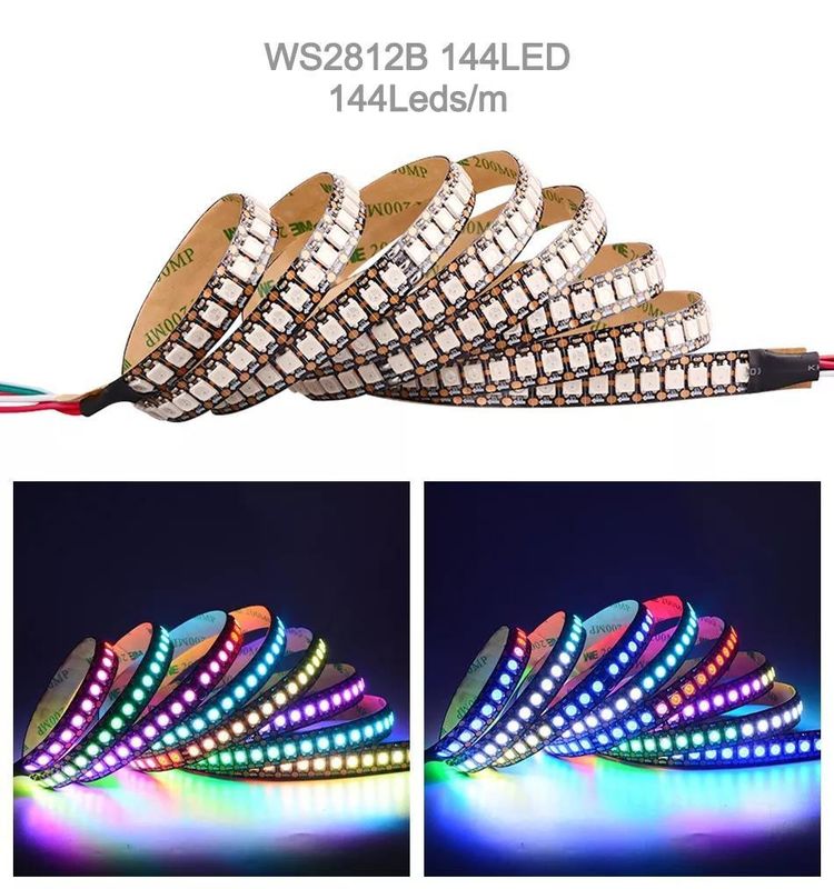 Водонепроницаемая 12В ws2812 ws2811 светодиодная полоска 60LED для магического цвета RGB декорации CRI Ra 80