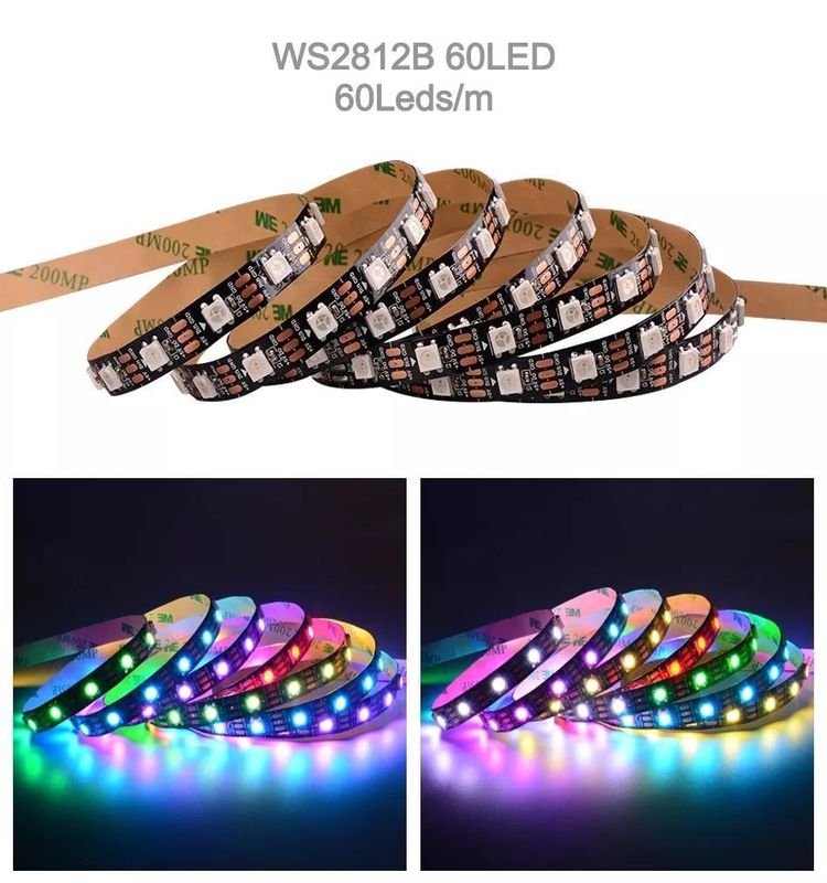 Водонепроницаемая 12В ws2812 ws2811 светодиодная полоска 60LED для магического цвета RGB декорации CRI Ra 80