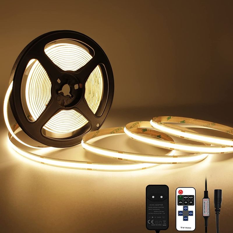 Специальное гибкое 320 480 светодиоды Dc 5v 10000 люмены Теплое белое Rgb Fcob Cct Cob Led Strip Light Warehouse