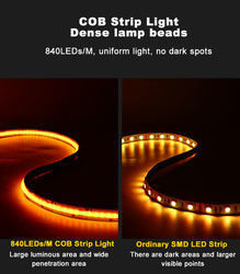 Светодиодная лента 5м/сп Smd 320 384 840с/м водонепроницаемая гибкая Cob Led Strip Dc 24v Ra90 RGBCCT 3000k 4000k 6000k