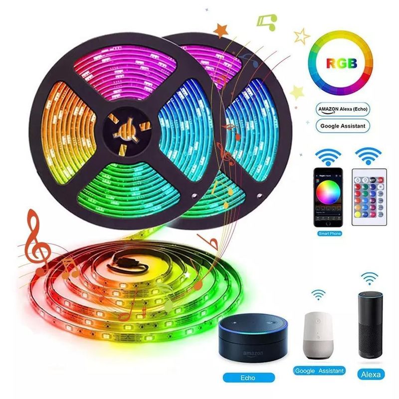 Долговечное освещение водонепроницаемое IP65 30d/m 5050 RGB светодиодные световые полосы с пультом дистанционного управления