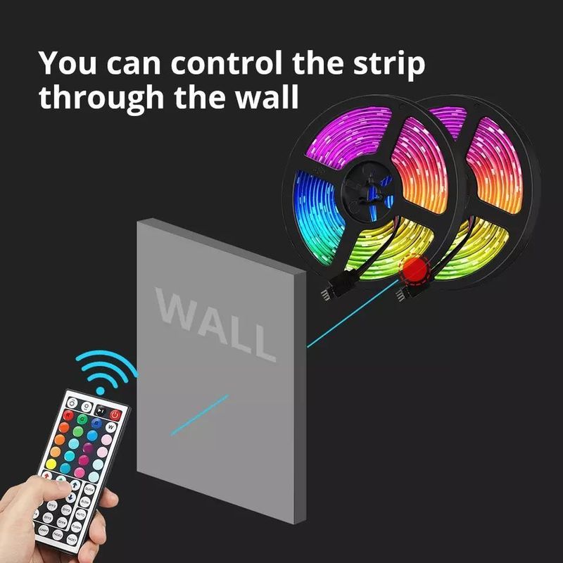 Долговечное освещение водонепроницаемое IP65 30d/m 5050 RGB светодиодные световые полосы с пультом дистанционного управления