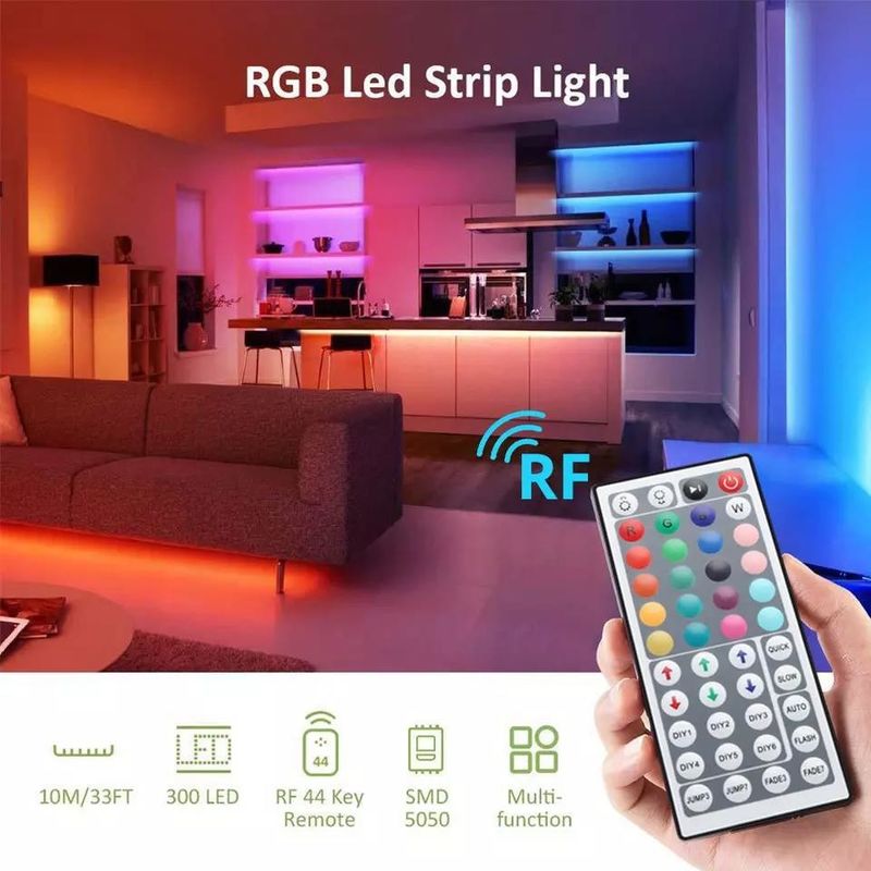 Долговечное освещение водонепроницаемое IP65 30d/m 5050 RGB светодиодные световые полосы с пультом дистанционного управления