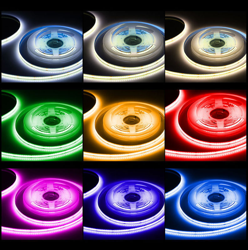 Водонепроницаемая COB 252leds CRI90 12V 24V Снижаемая темнота Внутреннее наружное украшение 5M Гибкая светодиодная лента