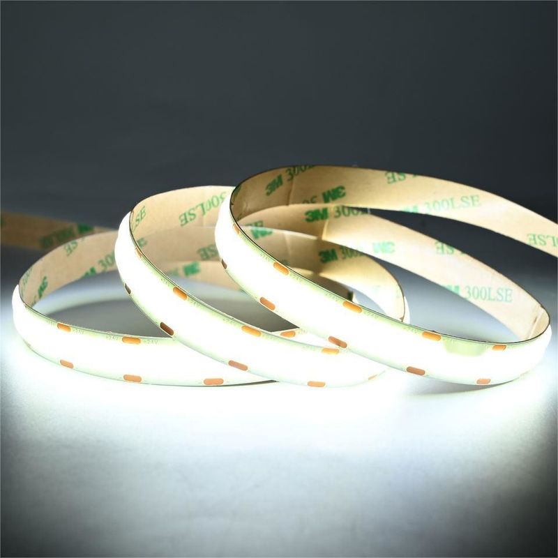 10 м/ролл Двойные линии 600 leds 12v 24v Ra80 12 мм Гибкий COB Led Гибкий световой свет
