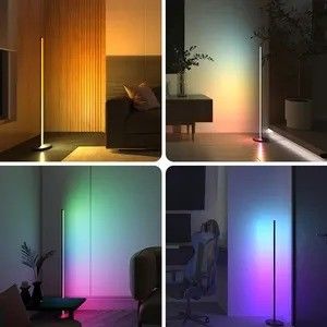 2024 Современный цилиндр RGB Красочное светодиодное освещение окружающей среды приложение умная атмосфера напольная лампа