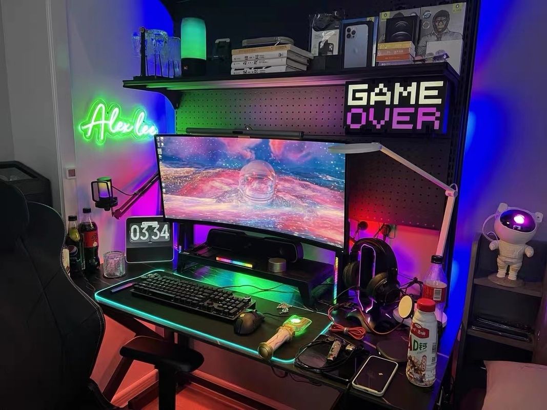 Игровые огни Гостиная Обстановка настроения Rgb Декор Ночные огни Стоящие светодиодные угловые напольные лампы