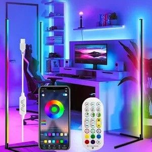 Игровые огни Гостиная Обстановка настроения Rgb Декор Ночные огни Стоящие светодиодные угловые напольные лампы