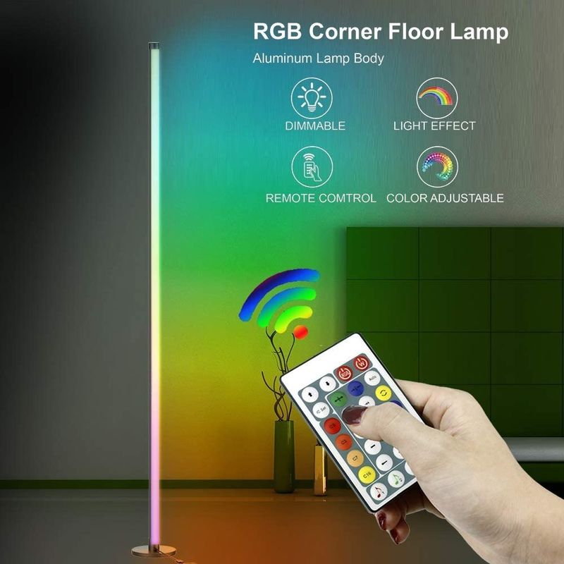 Игровые огни Гостиная Обстановка настроения Rgb Декор Ночные огни Стоящие светодиодные угловые напольные лампы