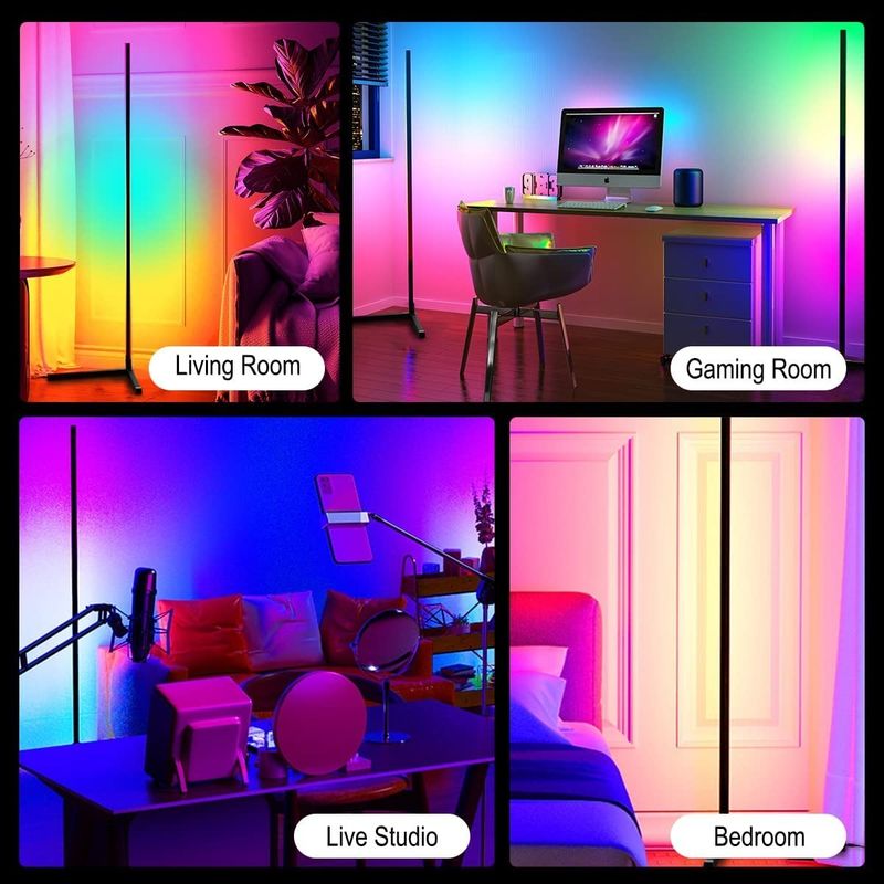 Спальня RGB IC Игровые лампы Гостиная Обстановка настроения Свет Стоящий светодиодный угловой напольный лампа