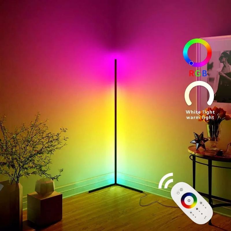 Игровые лампы Гостиная Обстановка настроения Rgb Оформление дома.Отель.Осветление Стоящая подвесная угловая напольная лампа