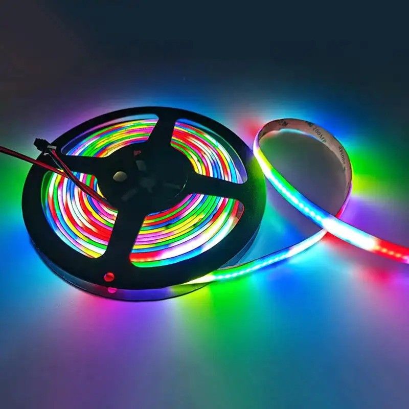 Лампа Световой поток Lm 1000 24V 576LEDs/meter RGB COB LED Мягкая световая полоса Прямой хороший