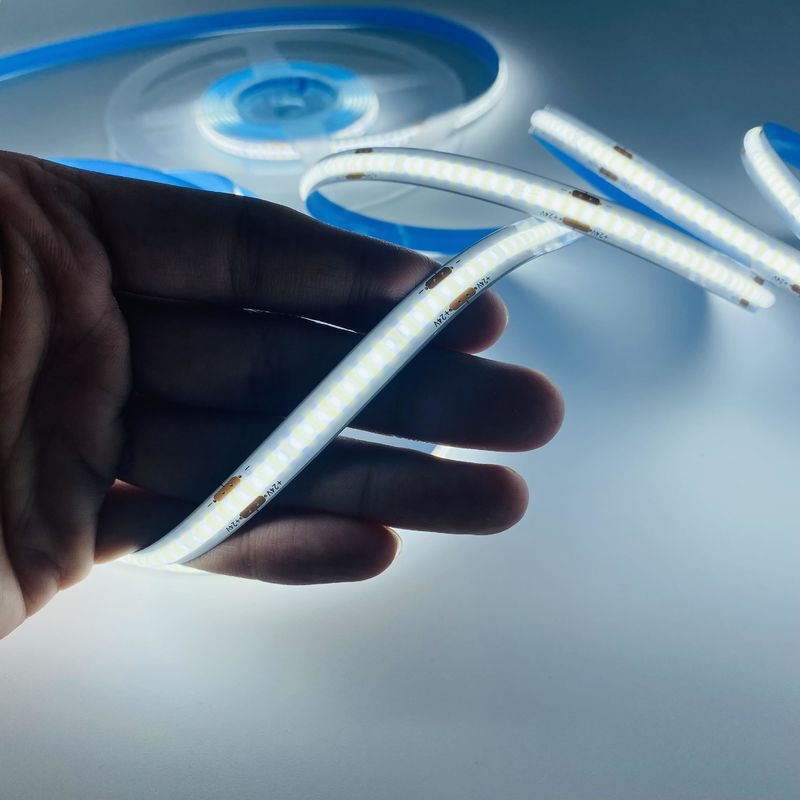560 LED/M Чистый Динамический Белый Теплый Белый COB LED Стрип Кит для домашнего подсветки 24V DC