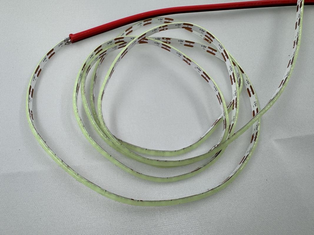 Высокая яркость 12V 5V COB светодиодная лента с высоким CRI и цветовой температурой 2700k-6500k