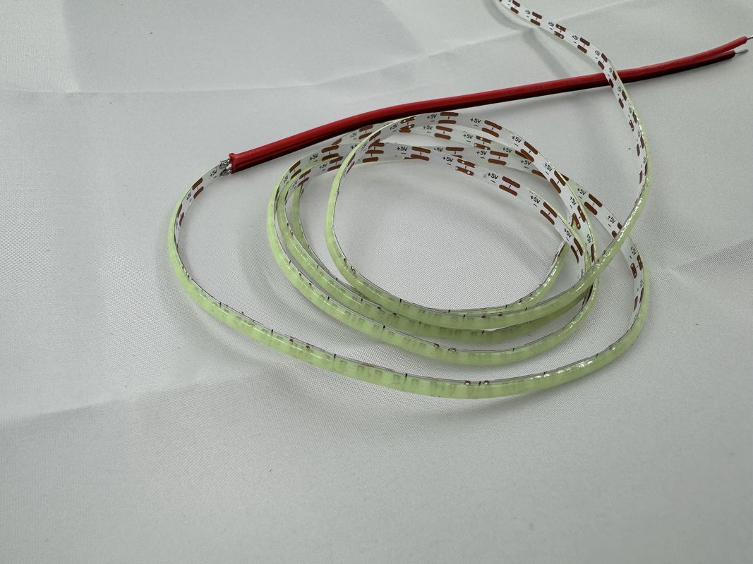 Высокая яркость 12V 5V COB светодиодная лента с высоким CRI и цветовой температурой 2700k-6500k