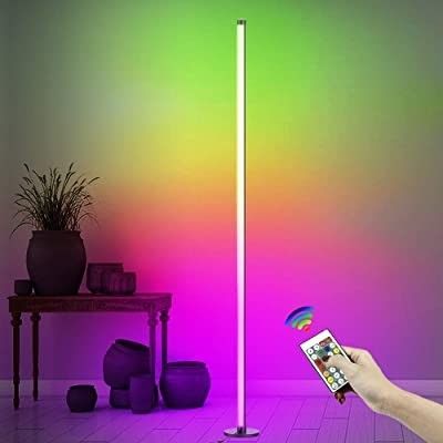 Светодиодные RGB напольные лампы современный стенд напольный свет с дистанционным управлением и поддержкой диммера