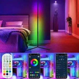 Светодиодные RGB напольные лампы современный стенд напольный свет с дистанционным управлением и поддержкой диммера