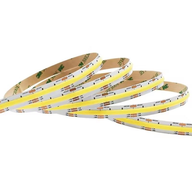 IP20 100lm 10W 24V FCOB настраиваемый белый RA90 560LEDS COB светодиодная полоса толще ПКБ с дамбой