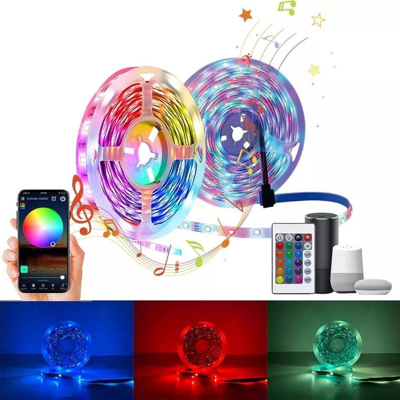 12V 5V 2835 5050 RGB WIFI Tuya Умные светодиодные световые ленты Синхронизация музыки для декорации умного дома