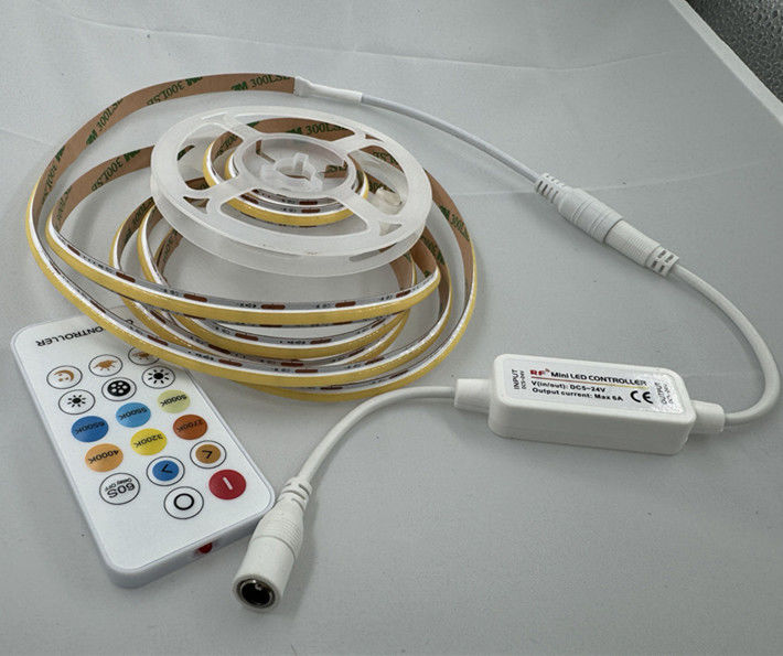 Водостойкая светодиодная лента COB CRI90 300LED/m 10m/roll с 3M лентой и без падения напряжения DC12V