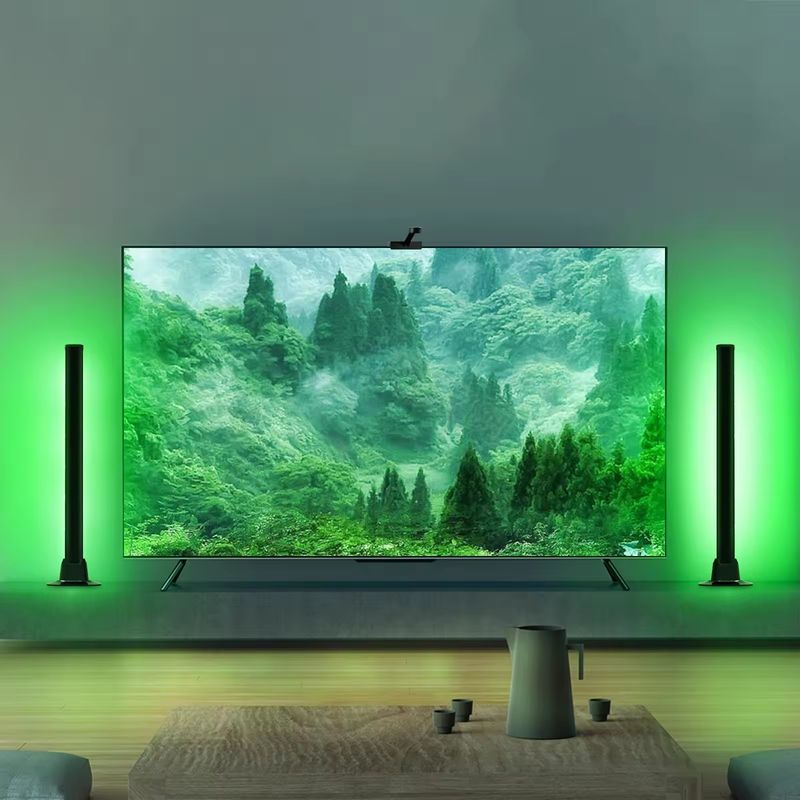 18LEDS цветопеременная RGB RGBIC напольная лампа для декорации спальни в размерах 30 см и 50 см