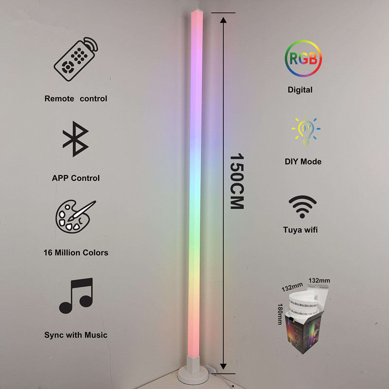 1800 мм светодиодный переключатель цвета окружающий угловой свет RGB красочный напольный лампа дистанционного управления