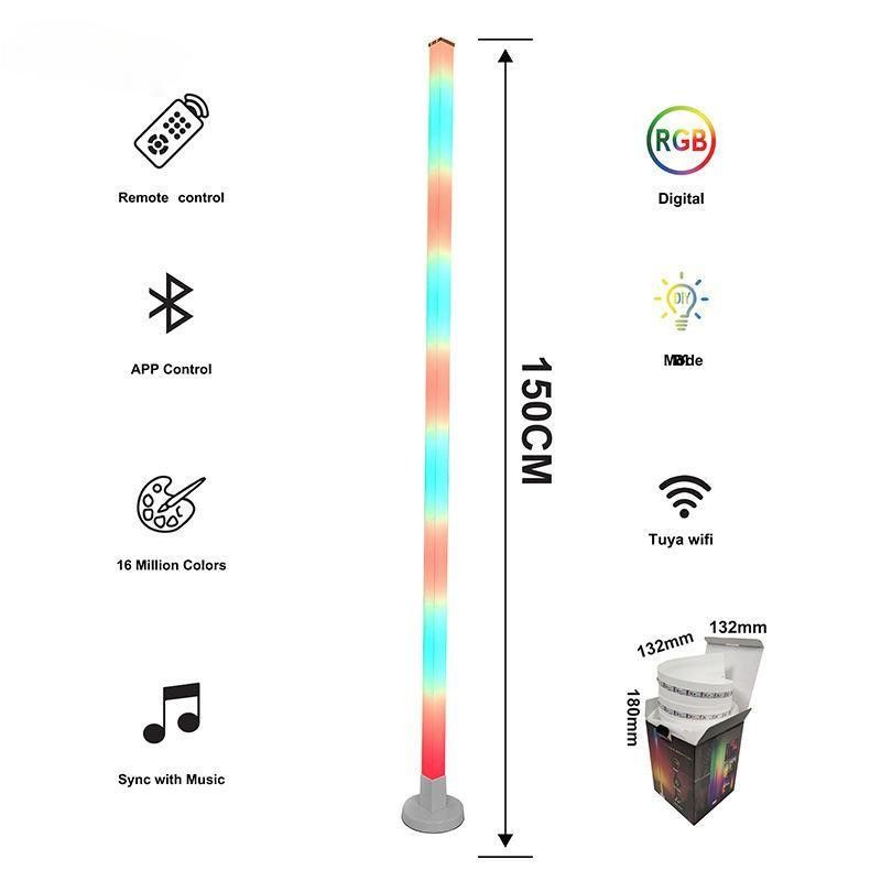 2024 Atmosphere Smart Home Light Rgb Led Floor Lamp с железной основой и дистанционным управлением